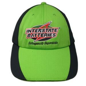Interstate Batteries Baseball Cap Green Black One Size Team 11.18.20 Embroidered